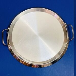 Vintage Cuisinart 1983 DLC-7 PRO GRAND GRIDDLE 15" Stainless Steel Heavy 6 lb